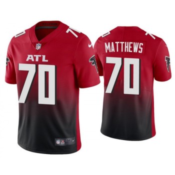 Men's Atlanta Falcons #70 Jake Matthews New Red Vapor Untouchable Limited Stitched Jersey Men's Atlanta Falcons #70 Jake Matthews New Red Vapor Untouchable Limited Stitched Jersey