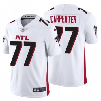Men's Atlanta Falcons #77 James Carpenter New White Vapor Untouchable Limited Stitched Jersey Men's Atlanta Falcons #77 James Carpenter New White Vapor Untouchable Limited Stitched Jersey