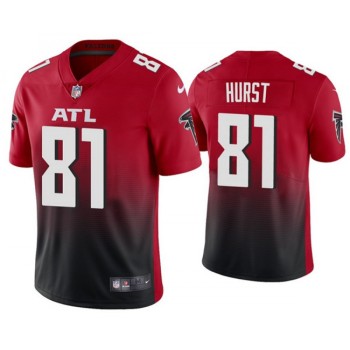 Men's Atlanta Falcons #81 Hayden Hurst New Red Vapor Untouchable Limited Stitched Jersey Men's Atlanta Falcons #81 Hayden Hurst New Red Vapor Untouchable Limited Stitched Jersey