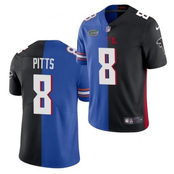 Men's Atlanta Falcons #8 Kyle Pitts 2021 Nave/Black Split Stitched Jersey Men's Atlanta Falcons #8 Kyle Pitts 2021 Nave/Black Split Stitched Jersey
