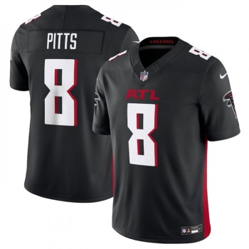 Men's Atlanta Falcons #8 Kyle Pitts Black 2023 F.U.S.E. Vapor Untouchable Limited Stitched Football Jersey Men's Atlanta Falcons #8 Kyle Pitts Black 2023 F.U.S.E. Vapor Untouchable Limited Stitched Football Jersey
