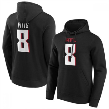 Men's Atlanta Falcons #8 Kyle Pitts Black Hoodie Men's Atlanta Falcons #8 Kyle Pitts Black Hoodie