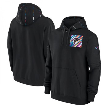 Men's Atlanta Falcons Black 2023 Crucial Catch Club Pullover Hoodie Men's Atlanta Falcons Black 2023 Crucial Catch Club Pullover Hoodie
