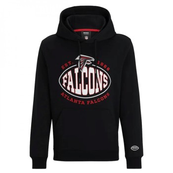 Men's Atlanta Falcons Black BOSS X Touchback Pullover Hoodie Men's Atlanta Falcons Black BOSS X Touchback Pullover Hoodie