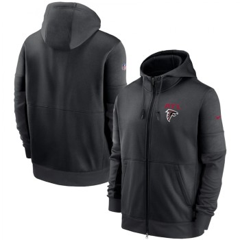 Men's Atlanta Falcons Black Sideline Impact Lockup Performance Full-Zip Hoodie Men's Atlanta Falcons Black Sideline Impact Lockup Performance Full-Zip Hoodie