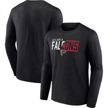 Men's Atlanta Falcons Black One Two Long Sleeve T-Shirt Men's Atlanta Falcons Black One Two Long Sleeve T-Shirt
