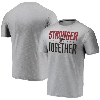 Men's Atlanta Falcons Grey Stronger Together T-Shirt Men's Atlanta Falcons Grey Stronger Together T-Shirt