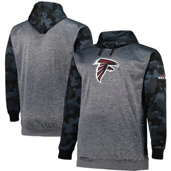 Men's Atlanta Falcons Heather Charcoal Big & Tall Camo Pullover Hoodie Men's Atlanta Falcons Heather Charcoal Big & Tall Camo Pullover Hoodie