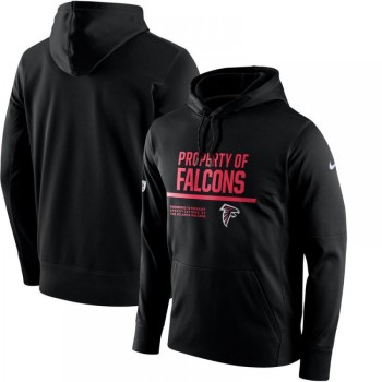 Men's Atlanta Falcons Black Circuit Property Of Performance Pullover Hoodie Men's Atlanta Falcons Black Circuit Property Of Performance Pullover Hoodie