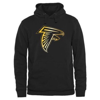Men's Atlanta Falcons Pro Line Black Gold Collection Pullover Hoodie Men's Atlanta Falcons Pro Line Black Gold Collection Pullover Hoodie
