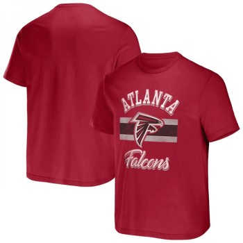 Men's Atlanta Falcons Red x Darius Rucker Collection Stripe T-Shirt Men's Atlanta Falcons Red x Darius Rucker Collection Stripe T-Shirt