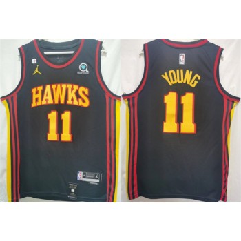 Men's Atlanta Hawks #11 Trae Young Black Stitched Jersey Men's Atlanta Hawks #11 Trae Young Black Stitched Jersey