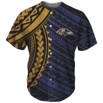 Men's Baltimore Ravens Navy Baseball Jersey Men's Baltimore Ravens Navy Baseball Jersey