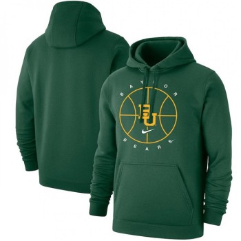 Men's Baylor Bears Green Basketball Icon Club Fleece Pullover Hoodie Men's Baylor Bears Green Basketball Icon Club Fleece Pullover Hoodie