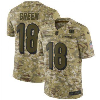 Men's Bengals #18 A.J. Green 2018 Camo Salute to Service Limited Stitched NFL Jersey Men's Bengals #18 A.J. Green 2018 Camo Salute to Service Limited Stitched NFL Jersey