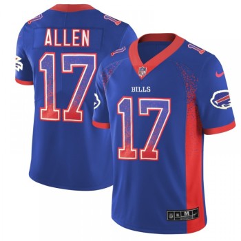 Men's Bills #17 Josh Allen Blue 2018 Drift Fashion Color Rush Limited Stitched NFL Jersey Men's Bills #17 Josh Allen Blue 2018 Drift Fashion Color Rush Limited Stitched NFL Jersey