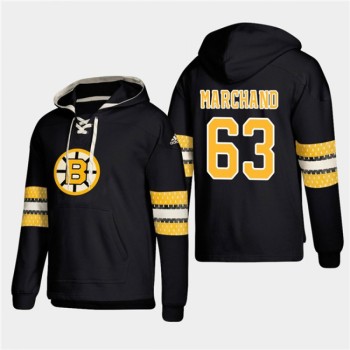 Men's Boston Bruins #63 Brad Marchand Black All Stitched Sweatshirt Hoodie Men's Boston Bruins #63 Brad Marchand Black All Stitched Sweatshirt Hoodie
