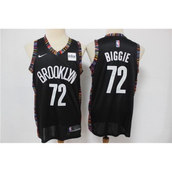 Men's Brooklyn Nets #72 Biggie 2020 Black City Edition Stitched Jersey Men's Brooklyn Nets #72 Biggie 2020 Black City Edition Stitched Jersey