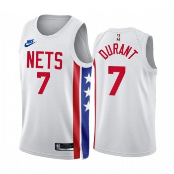 Men's Brooklyn Nets #7 Kevin Durant 2022/23 White Classic Edition Stitched Basketball Jersey Men's Brooklyn Nets #7 Kevin Durant 2022/23 White Classic Edition Stitched Basketball Jersey