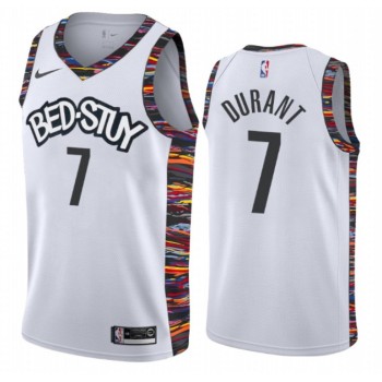 Men's Brooklyn Nets #7 Kevin Durant White 2019 City Edition Stitched NBA Jersey Men's Brooklyn Nets #7 Kevin Durant White 2019 City Edition Stitched NBA Jersey