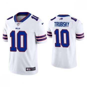 Men's Buffalo Bills #10 Mitchell Trubisky White Vapor Untouchable Limited Stitched Jersey Men's Buffalo Bills #10 Mitchell Trubisky White Vapor Untouchable Limited Stitched Jersey
