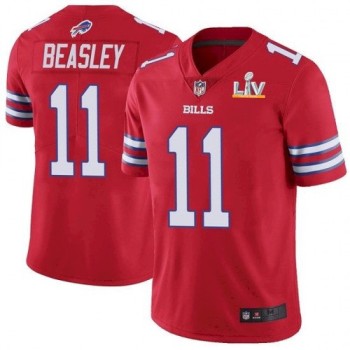 Men's Buffalo Bills #11 Cole Beasley Red 2021 Super Bowl LV Stitched NFL Jersey Men's Buffalo Bills #11 Cole Beasley Red 2021 Super Bowl LV Stitched NFL Jersey