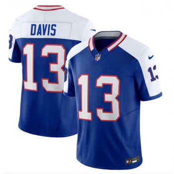Men's Buffalo Bills #13 Gabe Davis Blue/White 2023 F.U.S.E. Throwback Vapor Untouchable Limited Stitched Jersey Men's Buffalo Bills #13 Gabe Davis Blue/White 2023 F.U.S.E. Throwback Vapor Untouchable Limited Stitched Jersey