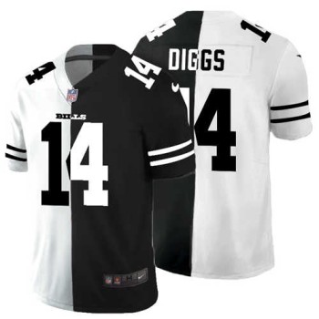 Men's Buffalo Bills #14 Stefon Diggs Black White Split Vapor Untouchable Limited Stitched Jersey Men's Buffalo Bills #14 Stefon Diggs Black White Split Vapor Untouchable Limited Stitched Jersey