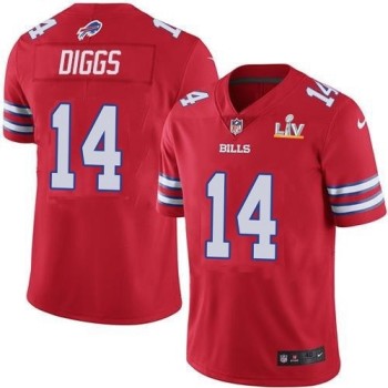 Men's Buffalo Bills #14 Stefon Diggs Red 2021 Super Bowl LV Stitched NFL Jersey Men's Buffalo Bills #14 Stefon Diggs Red 2021 Super Bowl LV Stitched NFL Jersey