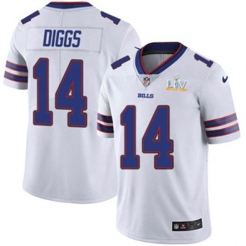 Men's Buffalo Bills #14 Stefon Diggs White 2021 Super Bowl LV Stitched NFL Jersey Men's Buffalo Bills #14 Stefon Diggs White 2021 Super Bowl LV Stitched NFL Jersey