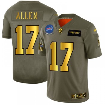 Men's Buffalo Bills #17 Josh Allen 2019 Olive/Gold Salute To Service Limited Stitched NFL Jersey Men's Buffalo Bills #17 Josh Allen 2019 Olive/Gold Salute To Service Limited Stitched NFL Jersey