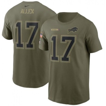 Men's Buffalo Bills #17 Josh Allen 2021 Olive Salute To Service Legend Performance T-Shirt Men's Buffalo Bills #17 Josh Allen 2021 Olive Salute To Service Legend Performance T-Shirt