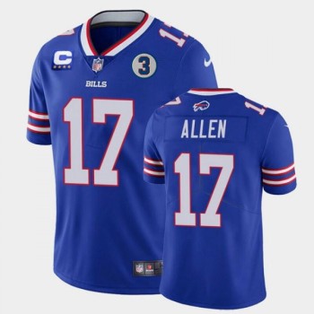 Men's Buffalo Bills #17 Josh Allen 2022 Royal With 4-star C Patch And NO.3 Patch Vapor Untouchable Limited Stitched Jersey Men's Buffalo Bills #17 Josh Allen 2022 Royal With 4-star C Patch And NO.3 Patch Vapor Untouchable Limited Stitched Jersey