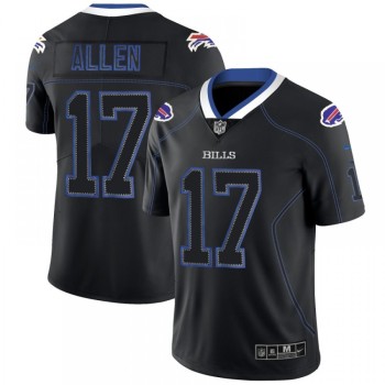 Men's Buffalo Bills #17 Josh Allen Black 2018 Lights Out Color Rush NFL Limited Jersey Men's Buffalo Bills #17 Josh Allen Black 2018 Lights Out Color Rush NFL Limited Jersey
