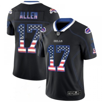 Men's Buffalo Bills #17 Josh Allen Black 2018 USA Flag Fashion NFL Limited Stitched Jersey Men's Buffalo Bills #17 Josh Allen Black 2018 USA Flag Fashion NFL Limited Stitched Jersey