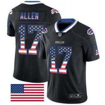 Men's Buffalo Bills #17 Josh Allen Black USA Flag Fashion Limited Stitched Jersey Men's Buffalo Bills #17 Josh Allen Black USA Flag Fashion Limited Stitched Jersey