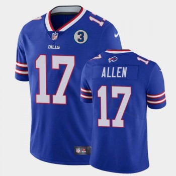 Men's Buffalo Bills #17 Josh Allen Blue With NO.3 Patch Vapor Untouchable Limited Stitched Jersey Men's Buffalo Bills #17 Josh Allen Blue With NO.3 Patch Vapor Untouchable Limited Stitched Jersey