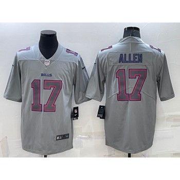 Men's Buffalo Bills #17 Josh Allen Grey Atmosphere Fashion Stitched Jersey Men's Buffalo Bills #17 Josh Allen Grey Atmosphere Fashion Stitched Jersey