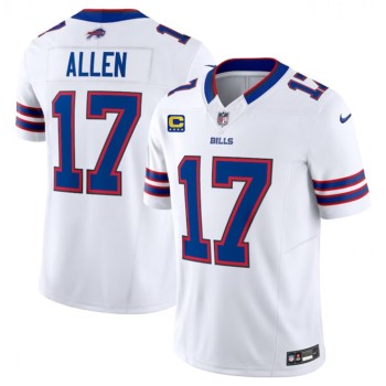 Men's Buffalo Bills #17 Josh Allen White 2023 F.U.S.E. With 4-Star C Patch Vapor Untouchable Limited Stitched Jersey Men's Buffalo Bills #17 Josh Allen White 2023 F.U.S.E. With 4-Star C Patch Vapor Untouchable Limited Stitched Jersey