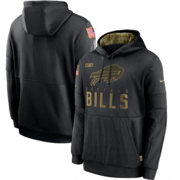 Men's Buffalo Bills 2020 Black Salute to Service Sideline Performance Pullover Hoodie Men's Buffalo Bills 2020 Black Salute to Service Sideline Performance Pullover Hoodie
