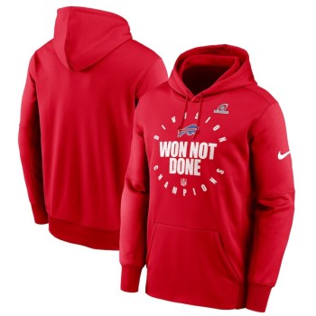 Men's Buffalo Bills 2020 Red AFC East Division Champions Trophy Collection Pullover Hoodie Men's Buffalo Bills 2020 Red AFC East Division Champions Trophy Collection Pullover Hoodie