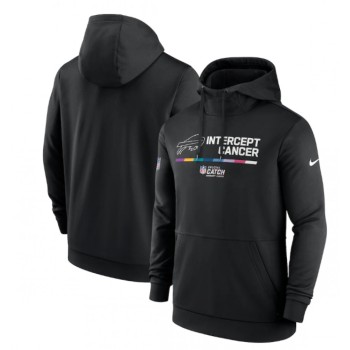 Men's Buffalo Bills 2022 Black Crucial Catch Therma Performance Pullover Hoodie Men's Buffalo Bills 2022 Black Crucial Catch Therma Performance Pullover Hoodie