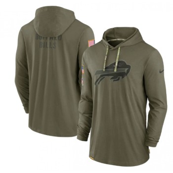 Men's Buffalo Bills 2022 Olive Salute to Service Tonal Pullover Hoodie Men's Buffalo Bills 2022 Olive Salute to Service Tonal Pullover Hoodie