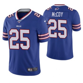 Men's Buffalo Bills #25 LeSean McCoy Blue 2019 100th Season Vapor Untouchable Limited Stitched NFL Jersey Men's Buffalo Bills #25 LeSean McCoy Blue 2019 100th Season Vapor Untouchable Limited Stitched NFL Jersey