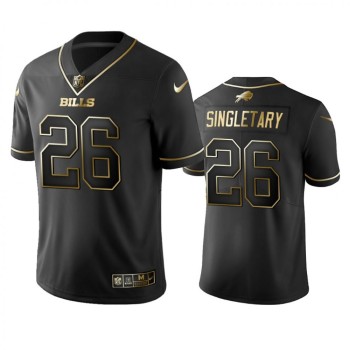 Men's Buffalo Bills #26 Devin Singletary Black 2019 Golden Edition Limited Stitched NFL Jersey Men's Buffalo Bills #26 Devin Singletary Black 2019 Golden Edition Limited Stitched NFL Jersey