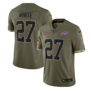 Men's Buffalo Bills #27 Tre'Davious White Olive 2022 Salute To Service Limited Stitched Jersey Men's Buffalo Bills #27 Tre'Davious White Olive 2022 Salute To Service Limited Stitched Jersey