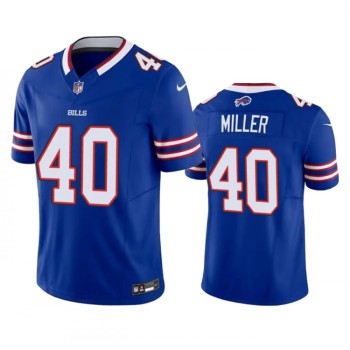 Men's Buffalo Bills #40 Von Miller Blue 2023 F.U.S.E. Vapor Untouchable Limited Stitched Jersey Men's Buffalo Bills #40 Von Miller Blue 2023 F.U.S.E. Vapor Untouchable Limited Stitched Jersey