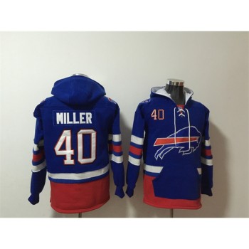 Men's Buffalo Bills #40 Von Miller Royal Ageless Must-Have Lace-Up Pullover Hoodie Men's Buffalo Bills #40 Von Miller Royal Ageless Must-Have Lace-Up Pullover Hoodie