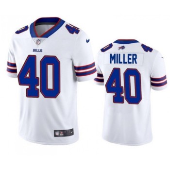 Men's Buffalo Bills #40 Von Miller White Vapor Untouchable Limited Stitched Jersey Men's Buffalo Bills #40 Von Miller White Vapor Untouchable Limited Stitched Jersey