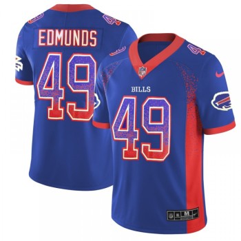 Men's Buffalo Bills #49 Tremaine Edmunds Blue 2018 Drift Fashion Color Rush Limited Stitched NFL Jersey Men's Buffalo Bills #49 Tremaine Edmunds Blue 2018 Drift Fashion Color Rush Limited Stitched NFL Jersey